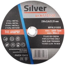 Tarcza do cięcia metlu 230x2x22,23 SILVER