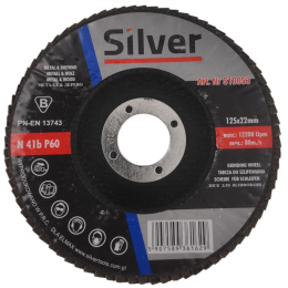Tarcza listkowa 125x22,23 SILVER P60